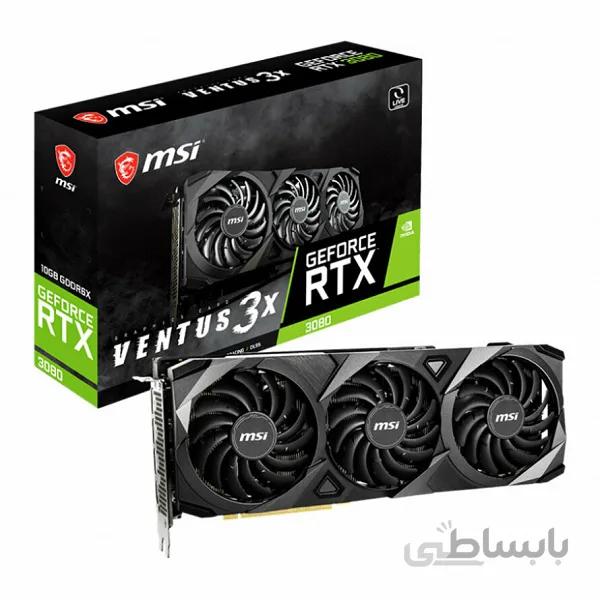VGA MSI Ventus 3X GeForce RTX3080 10GB GDDR6X کارت گرافیک ا VGA MSI Ventus 3X GeForce RTX3080 10GB GDDR6X