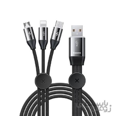 کابل همه کاره Lightning/Type-C/MicroUSB باسئوس مدل CAMLT-FX01