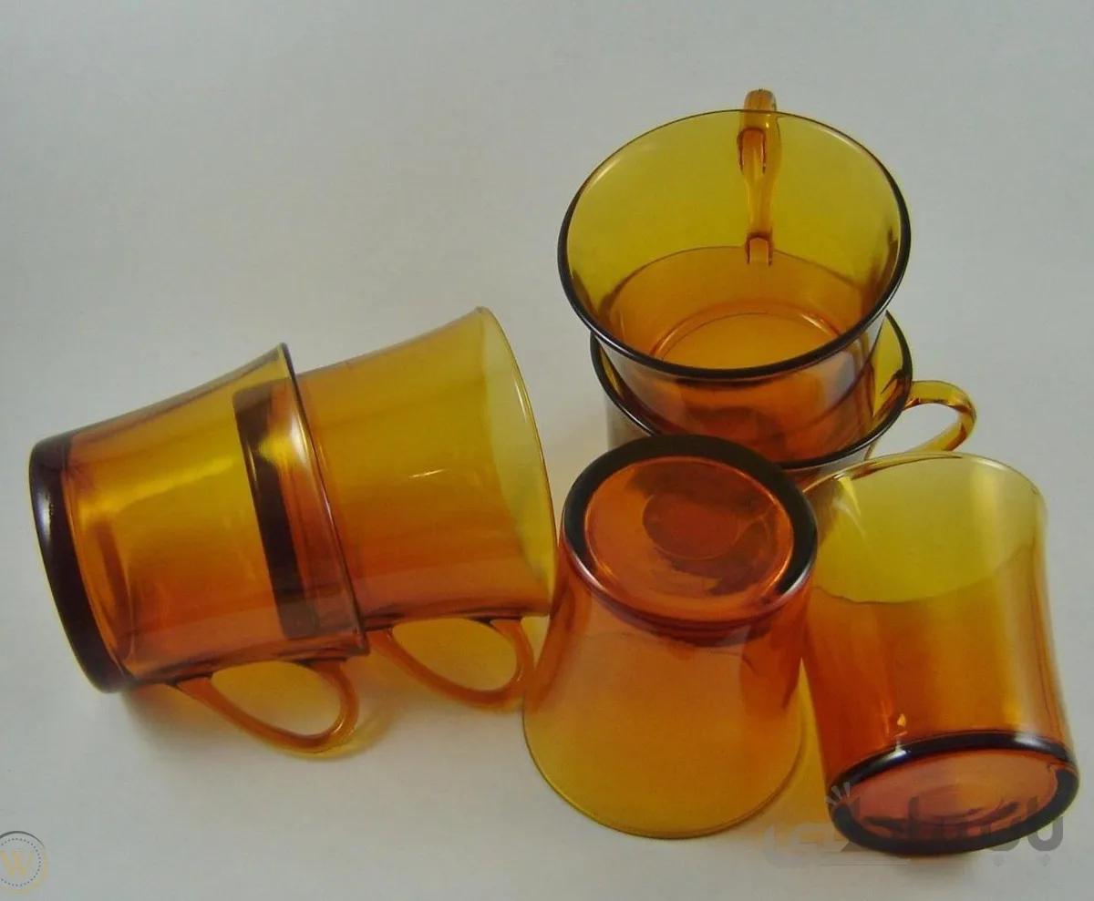 فنجان دورالکس عسلی نشکن DURALEX AMBER ست 6 عددی
