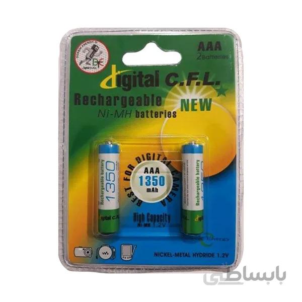 باتری شارژی نیم قلمی دوتایی C.F.L ظرفیت 1350 میلی آمپرساعت ا C.F.L Double Half Cordless Rechargeable Battery Capacity 1350 mAh