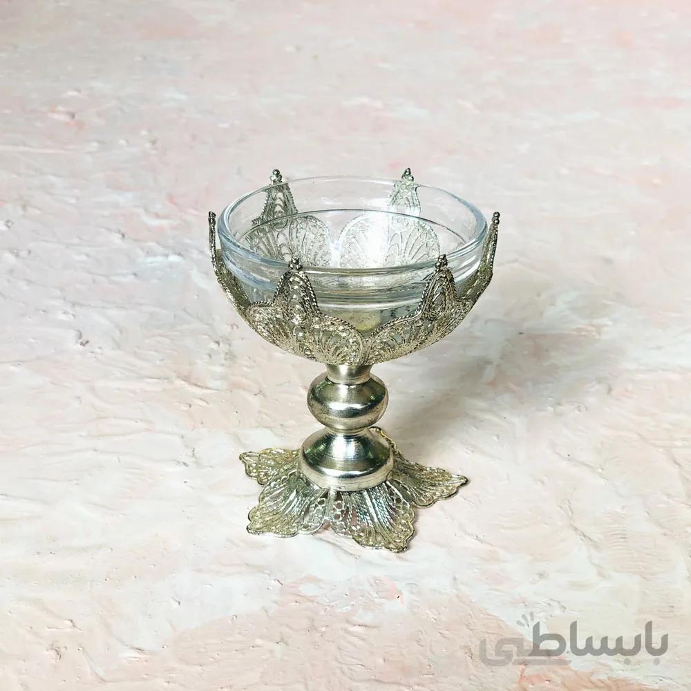 کاسه پایه دار ملیله کوچک ا قیمت به شرط خرید تیمی