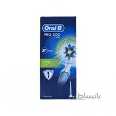 مسواک برقی قابل شارژ اورال-بی پرو 500 ا Oral-B Pro 500 Electric Power Rechargeable Toothbrush with Automatic Timer and Precision Clean Brush Head, Powered by Braun