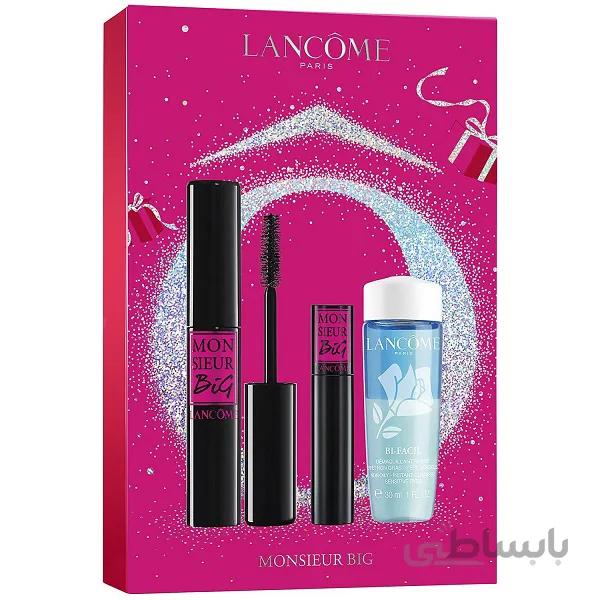 ست آرایش چشم لانکوم LANCOME | ریمل فول سایز و مسافرتی موسیو بیگ، پاک کننده آرایش دور چشم ا Lancôme Monsieur Big Mascara Set
