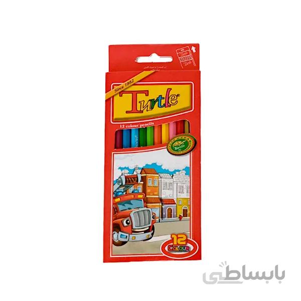 مداد رنگی 12 رنگ لاکپشت کارتونی