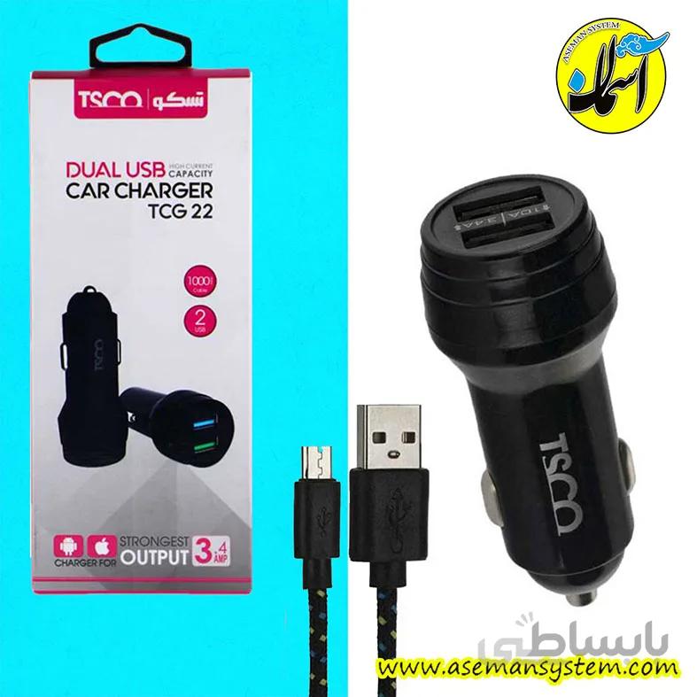 شارژر فندکی تسکو مدل TCG 22