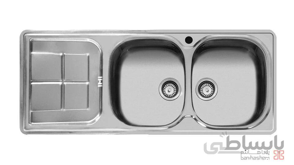 سینک ظرفشویی توکار اخوان ا Akhavan Double Bowl Sink 145