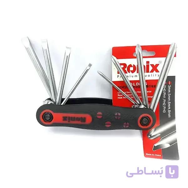 مجموعه 8 عددی پیچ گوشتی تاشو رونیکس مدل RH-2900