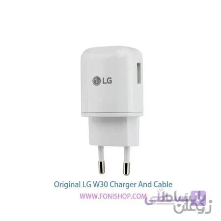 کابل و شارژر فست شارژ اصلی ال جی LG W30