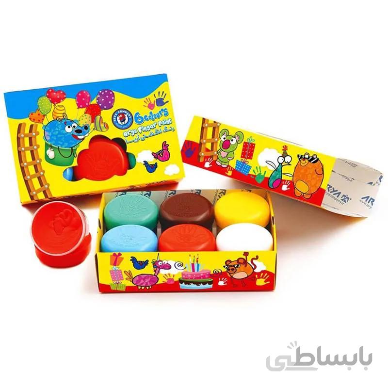 رنگ انگشتی 6 رنگ آریا کد 347615