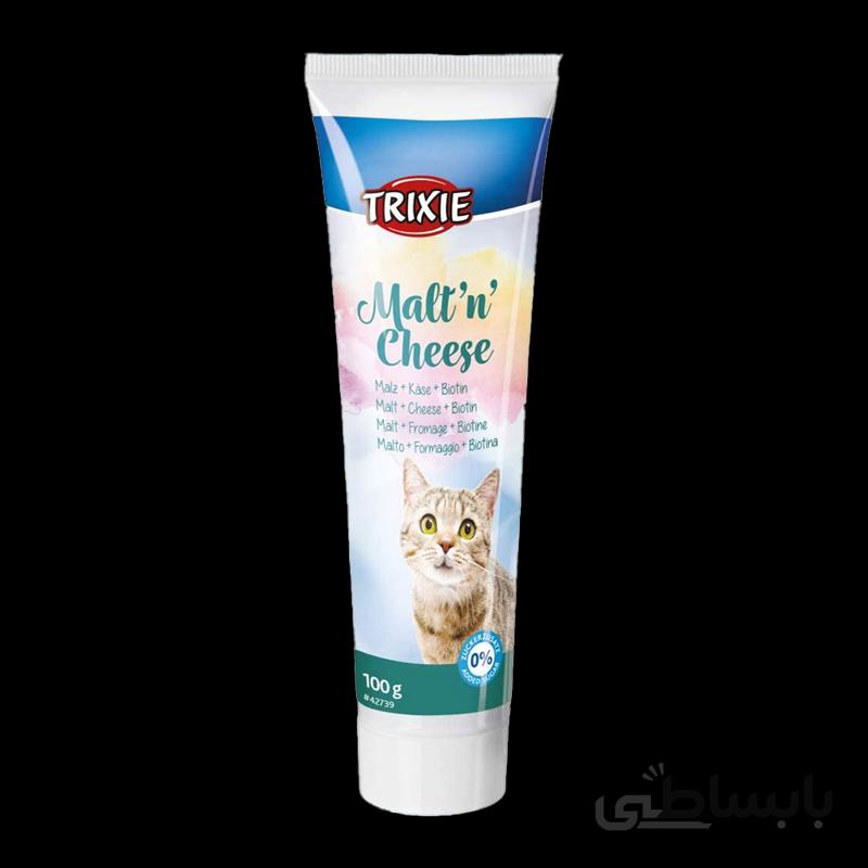 خمیر مالت با پنیر گربه تریکسی مدل Malt'n Cheese وزن ۱۰۰ گرم ا Trixie Malt'n'Cheese For Cats 100g کد 258710