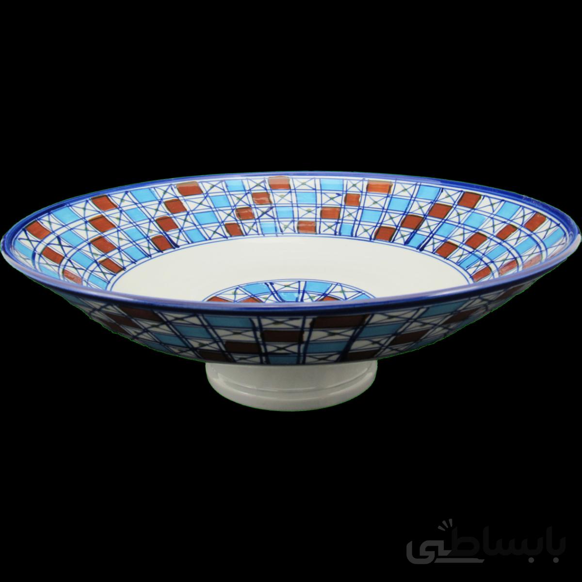 میوه خوری بزرگ چینی میبد مروارید طرح شطرنجی