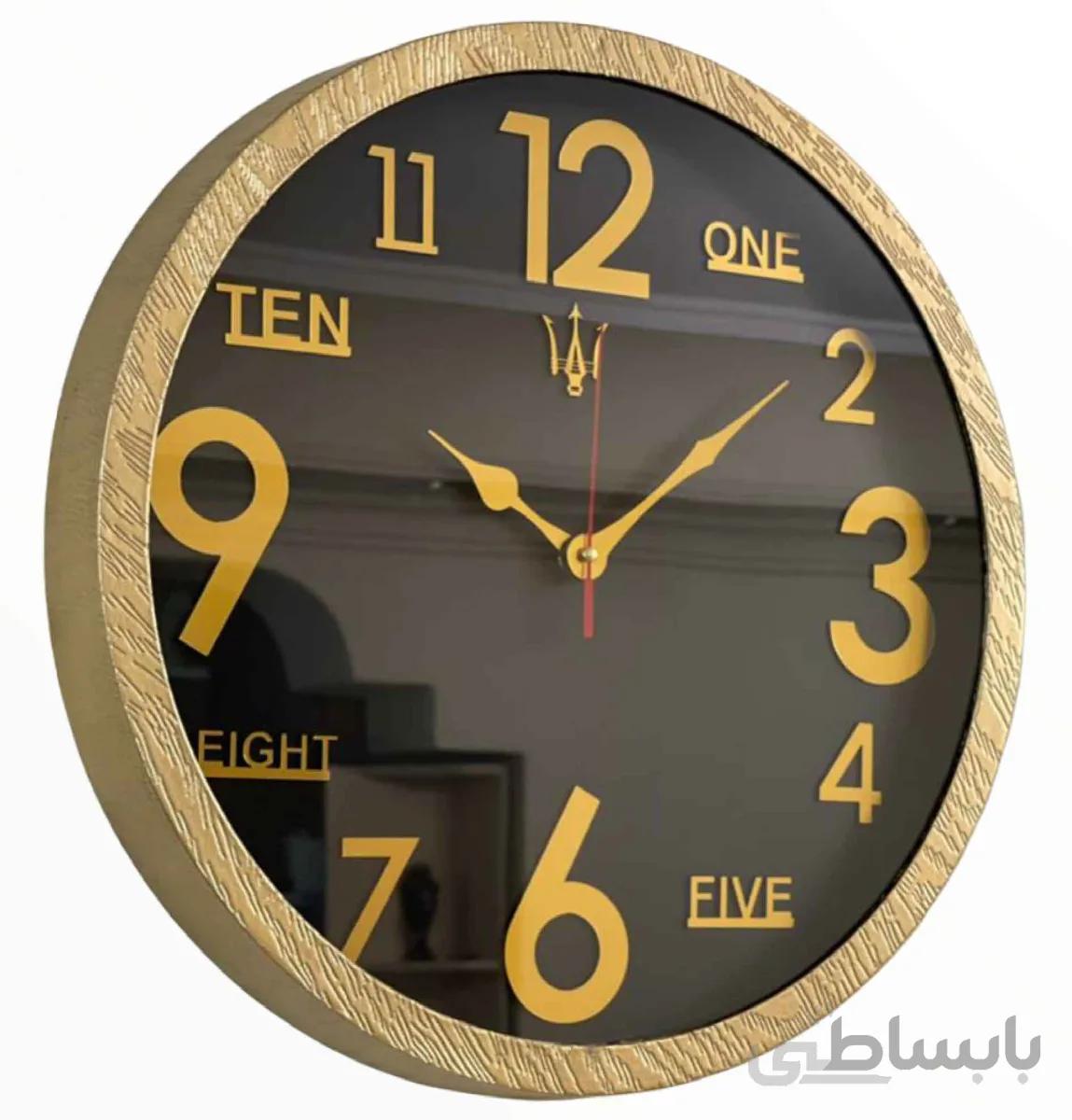 ساعت دیواری مازراتی در 4رنگ مختلف با یکسال ضمانت سفید / طلایی ا Maserati wall clock