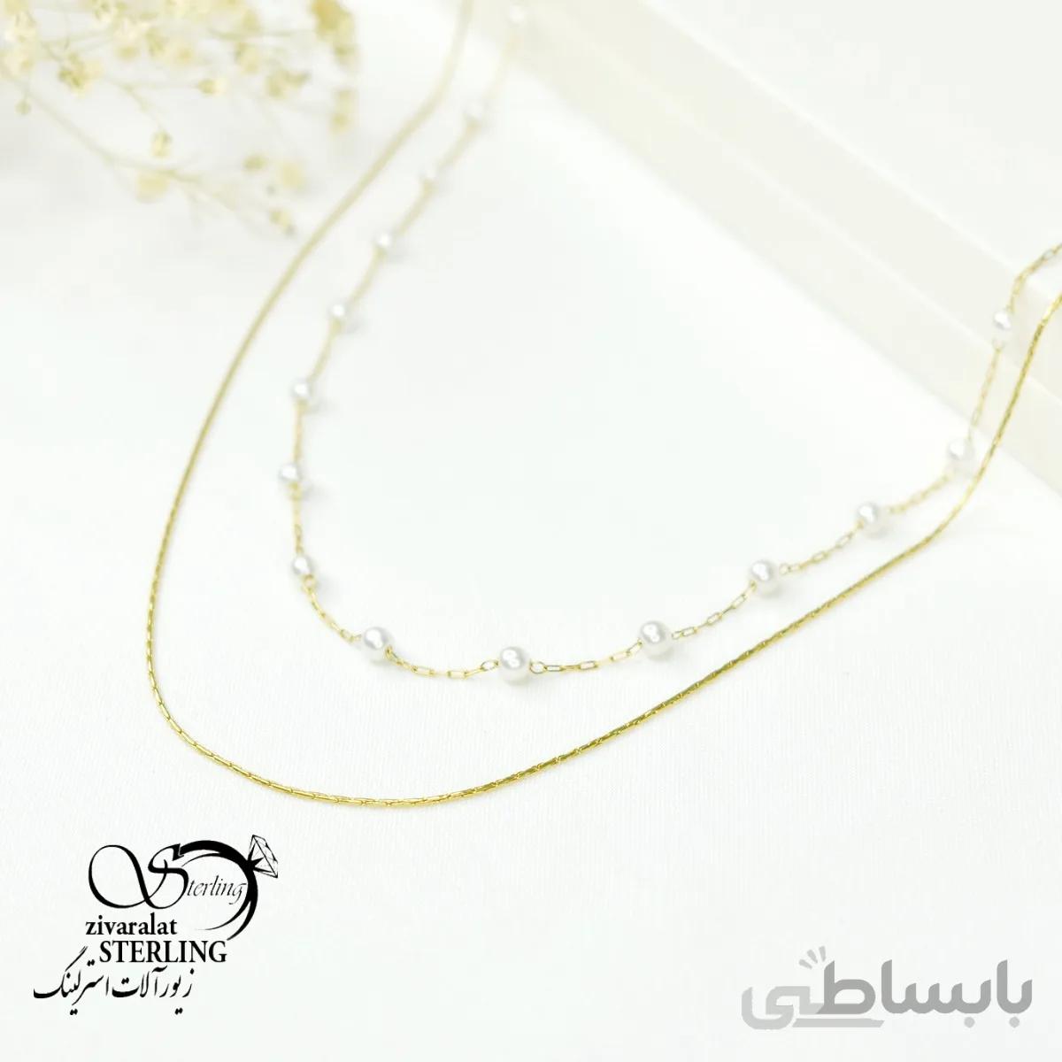 گردنبند استیل زنانه کد 6021
