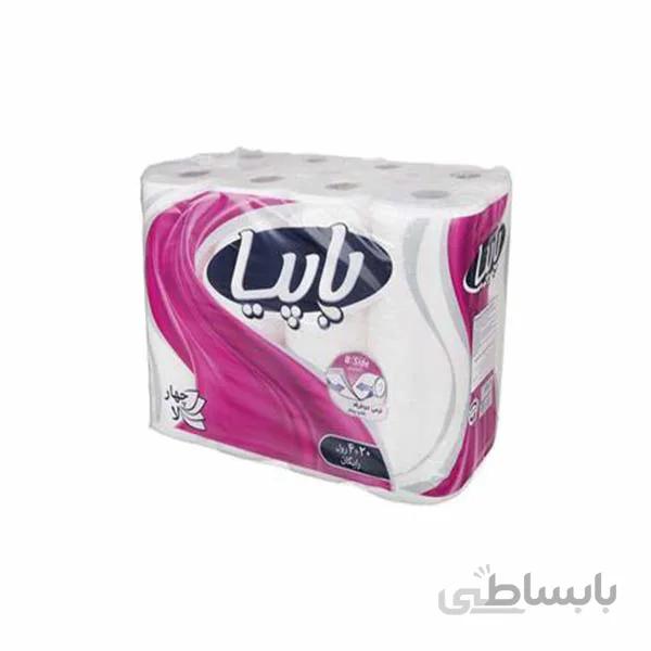 دستمال توالت 2 رول پاپیا در بسته 24 عددی ا papia delsi napkin 24twins