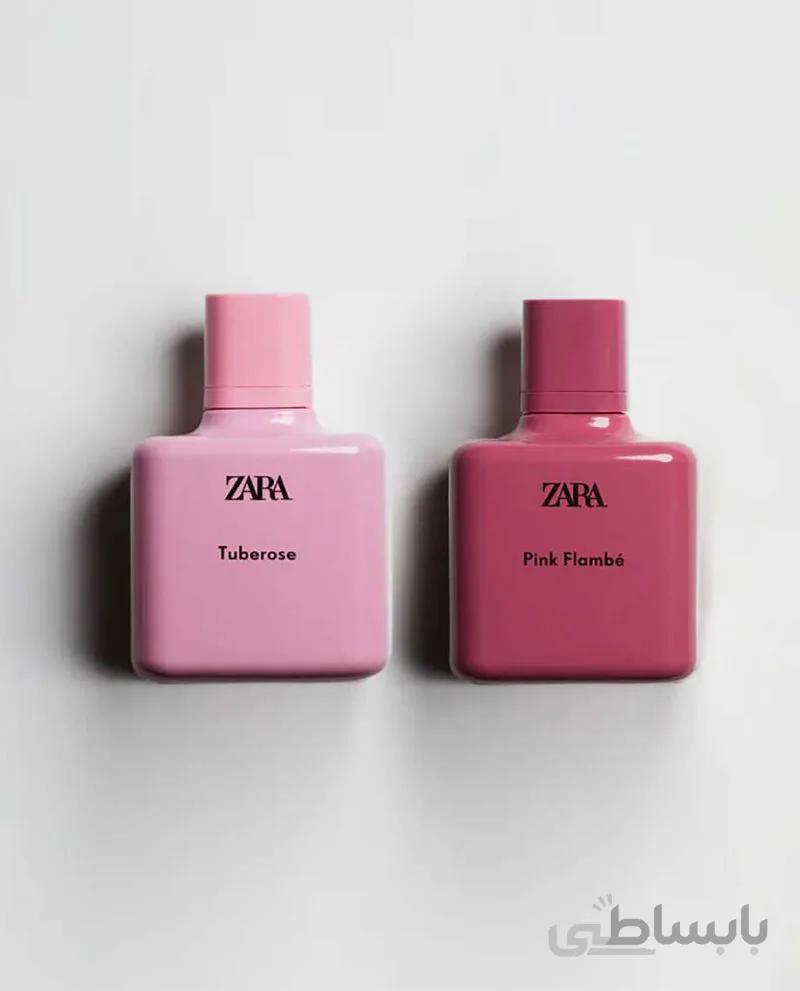 عطر زنانه زارا پک پینک فلمبه و تیوب رز PINK FLAMBE + TUBE ROSE ( 100میلی لیتر + 100 میلی لیتر )
