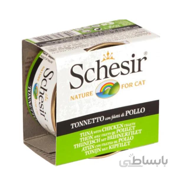 کنسرو گربه با طعم ماهی تن و مرغ شسیر – Schesir Tuna With Chicken