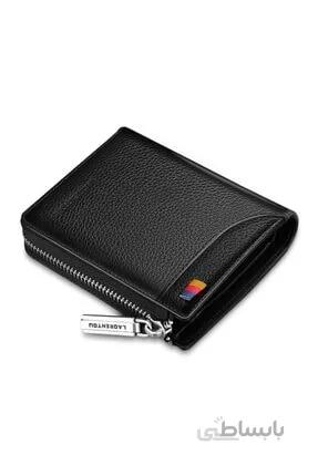 فروش کیف پول چرم طبیعی مردانه برند Laorentou رنگ مشکی کد ty103050583