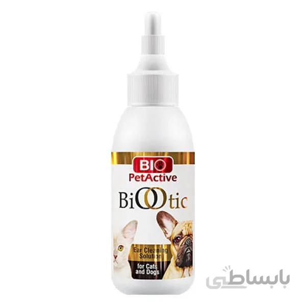 لوسیون گوش سگ و گربه بایو پت اکتیو مدل Bio Otic Ear Cleaning Solution وزن 100 گرم ا Biootic biopetactive