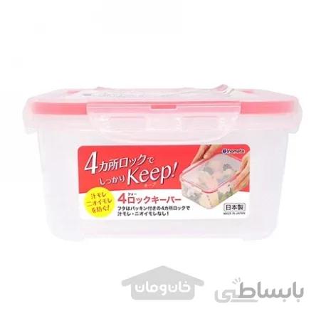 ظرف درب دار ۴ قفل رنگ قرمز ۷۰۰(ساخت ژاپن)