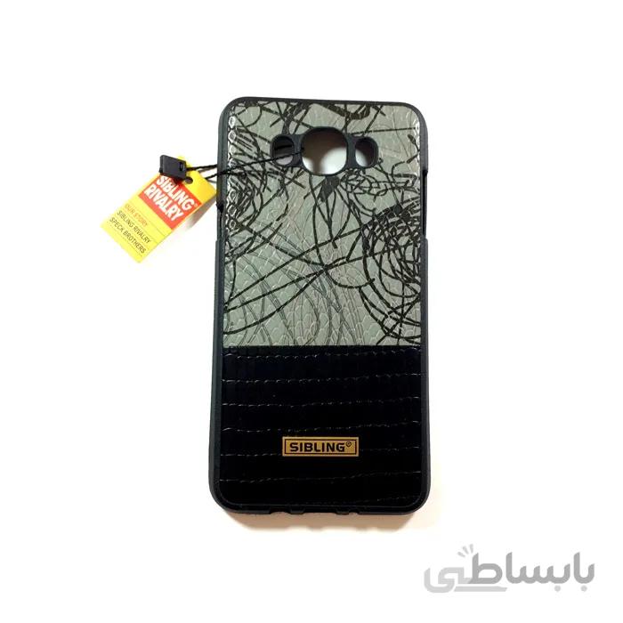 کاور Sibling طرح چرم مشکی مناسب برای گوشی سامسونگ Galaxy J7 2016
