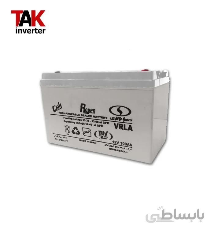 باتری خورشیدی ۱۲ ولتی ۱۰۰ آمپر صبا دیپ سایکل اسیدی ا Battrey solar 12v 100A/h Saba deep cycle