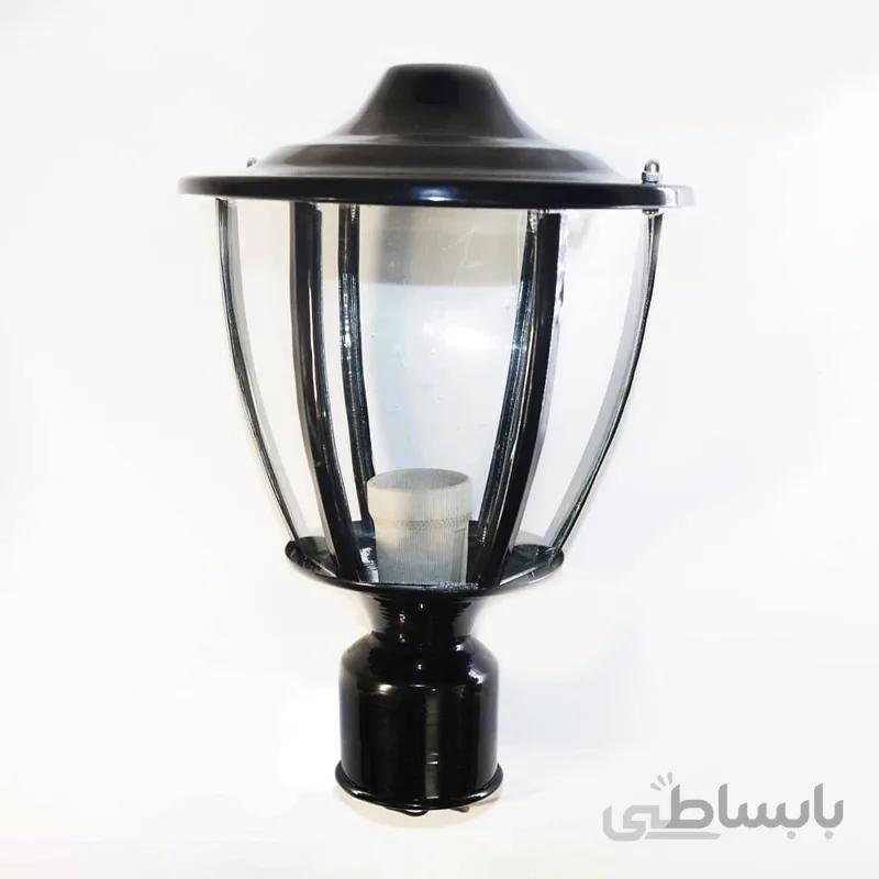 چراغ حیاطی سرلوله فلزی مدل کلاسیک – مشکی رنگ