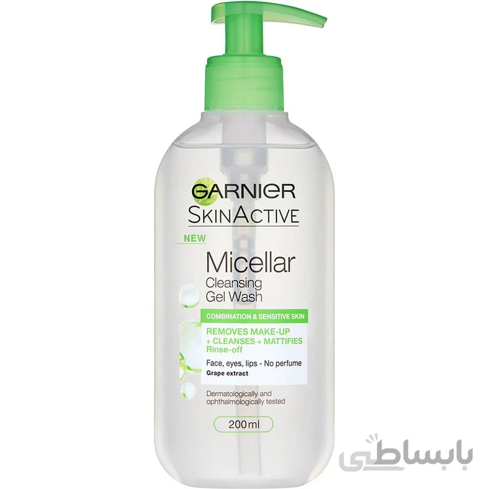 ژل میسلار شوینده پوست مختلط گارنیه حاوی عصاره انگور حجم 200میل