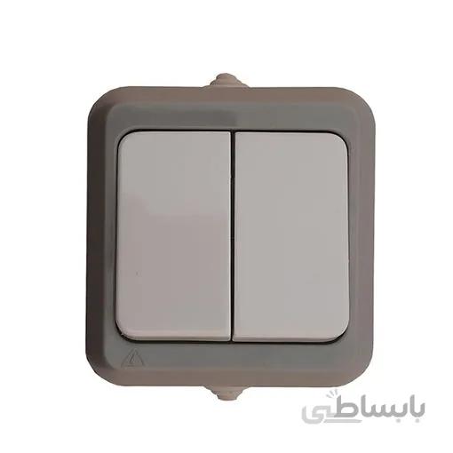 کلید دو پل روکار بارانی خیام الکتریک