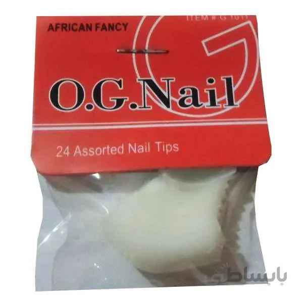 ناخن مصنوعی اوجی مدل african fancy بسته 24 عددی