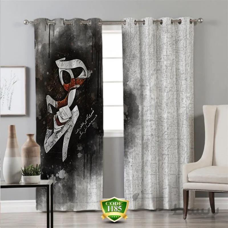 پرده پانچی کد honari05 طرح شعر و نستعلیق و هنری هیچ