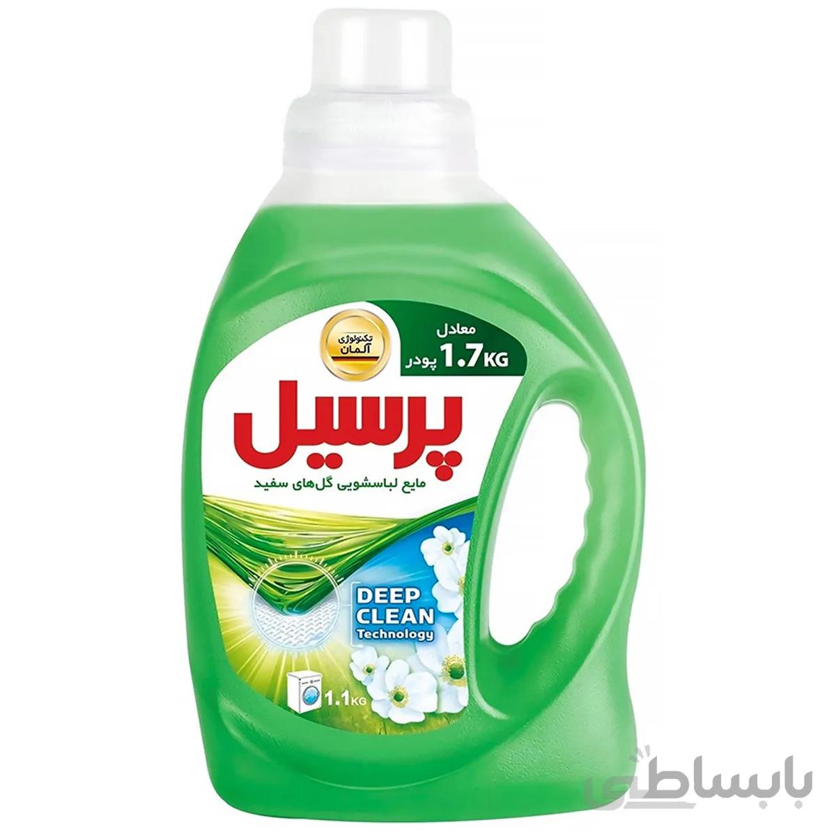 مایع لباسشویی گل های سفید Deep Clean پرسیل 1.1 لیتری ا -