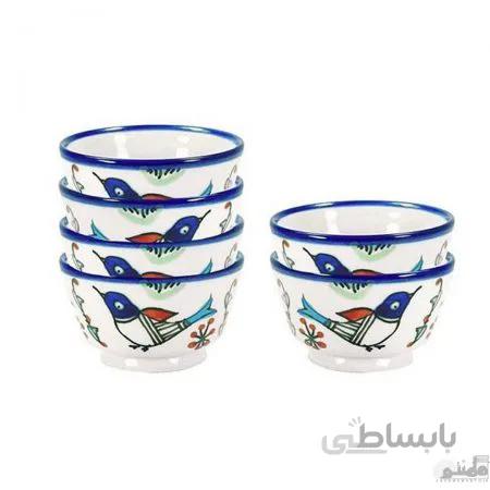 کاسه چینی طرح مرغی مجموعه 6 عددی