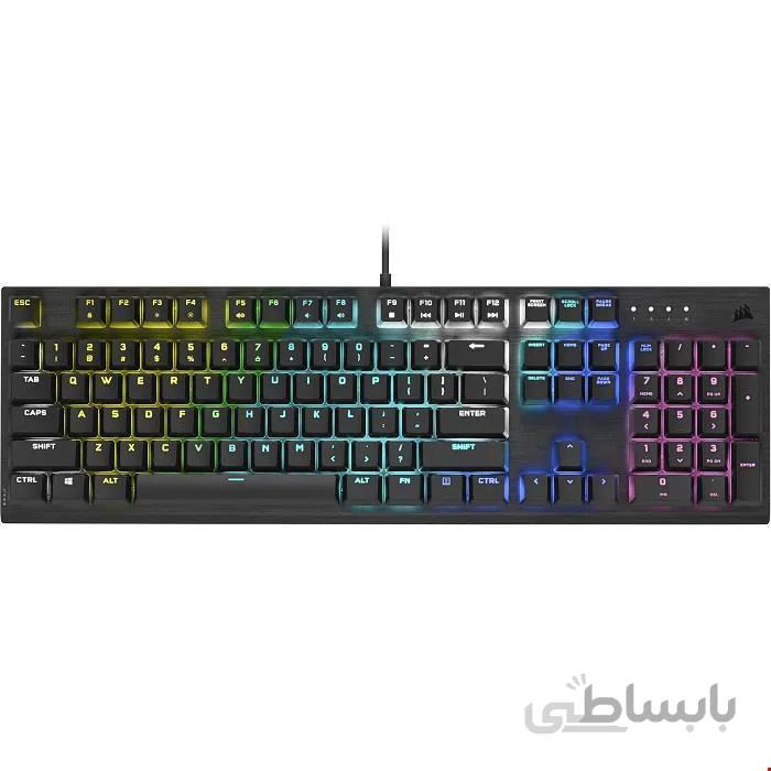 کیبورد مکانیکال گیمینگ کورسیر K60 RGB PRO Cherry Viola ا Corsair K60 RGB PRO Cherry Viola Mechanical Gaming Keyboard