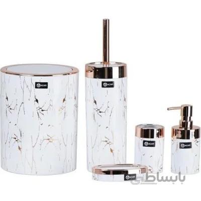 ست سرویس بهداشتی 5 پارچه AcarمدلGlare Bronz