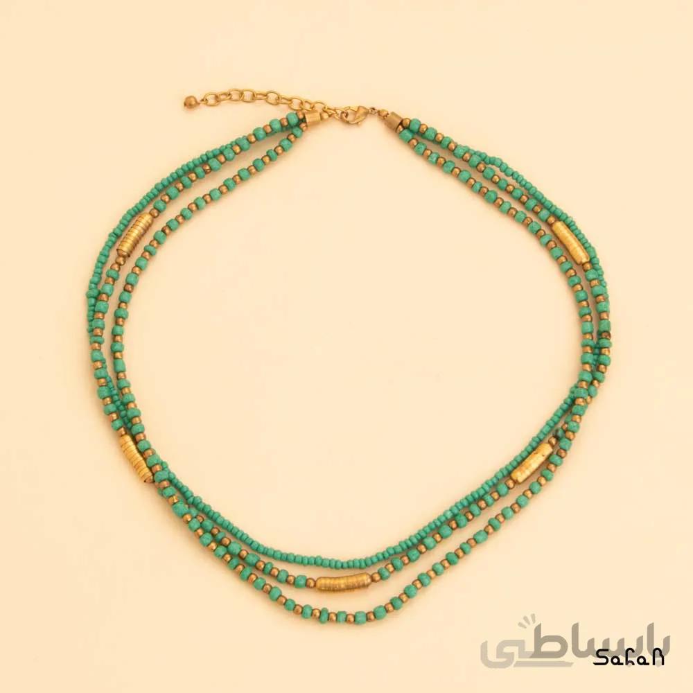گردنبند هندی منجوق سه رج