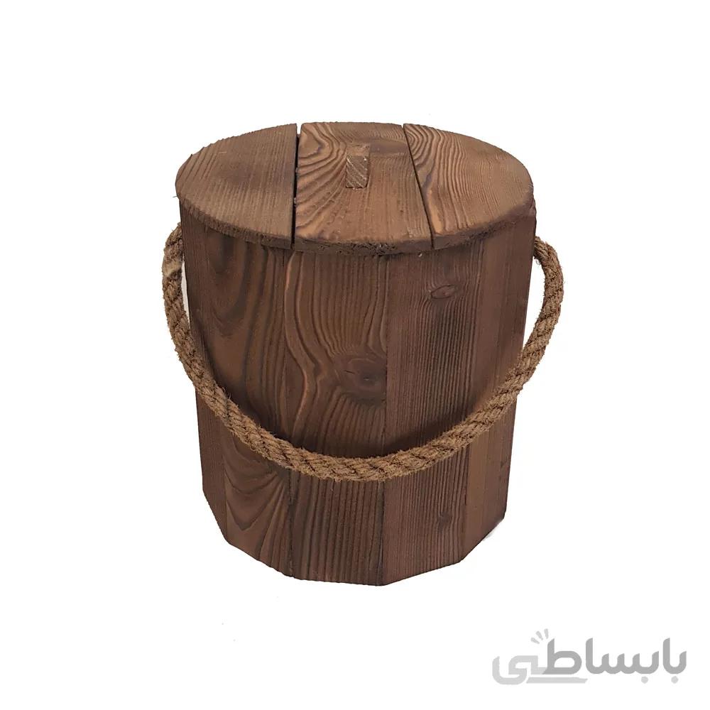 سطل زباله چوبی بزرگ