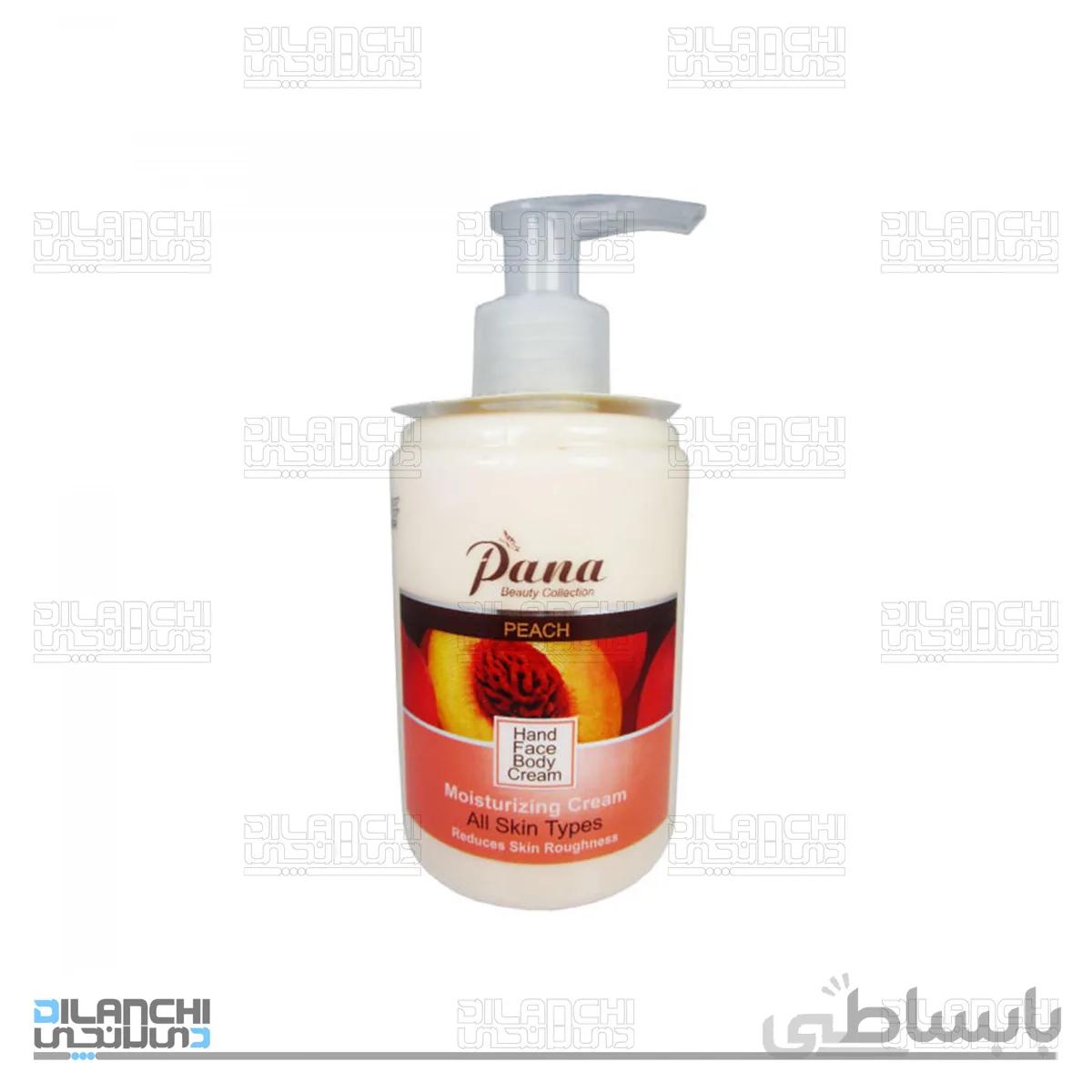 کرم مرطوب کننده آبرسان پمپی پانا رایحه هلو حجم 200 میلی لیتر