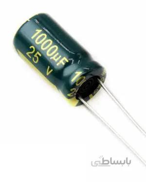 خازن الکترولیتی 1000uF / 25V مارک JWCO سبز