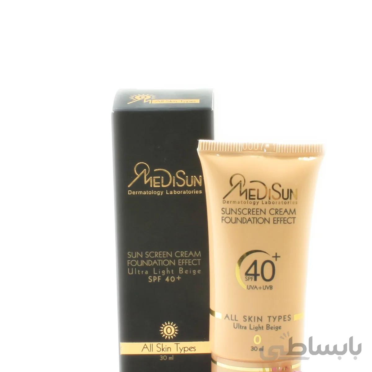 کرم ضد آفتاب رنگی تیوپی Spf40 مدیسان مناسب انواع پوست حجم 30 میل -بژ خیلی روشن ا Sunscreen Cream Too Light Beige All Skins 30Ml