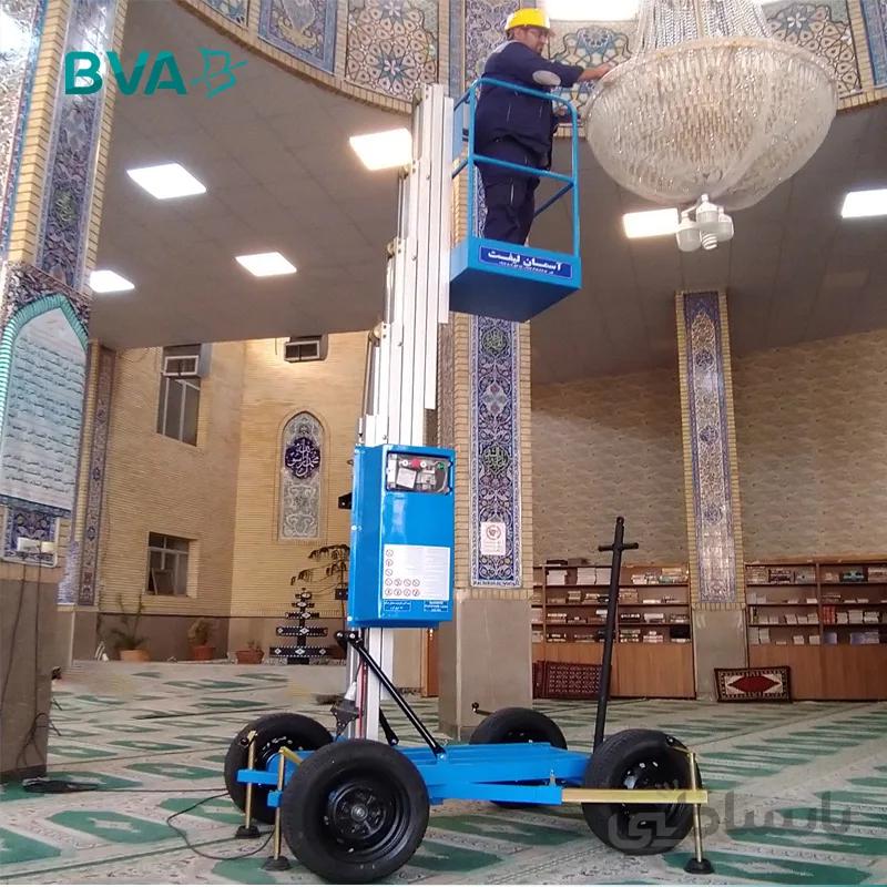 بالابر نفربر تک ستون چرخ خودرویی قابل یدک