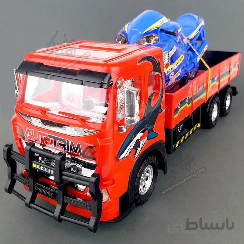 اسباب بازی کامیون حمل موتور درج