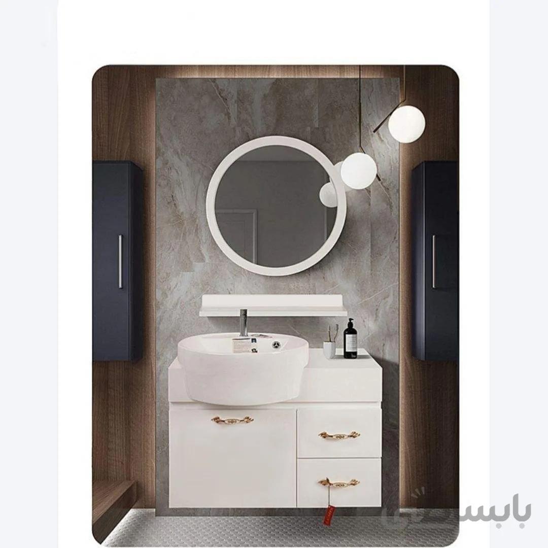 ست کابینت و روشویی مدل میلانا03 به همراه آیینه و شلف