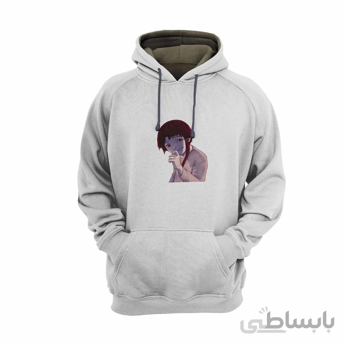 هودی سفید طرح انیمه تجربیات سریالی لین Serial Experiments Lain کد KCT10462 کد 284992