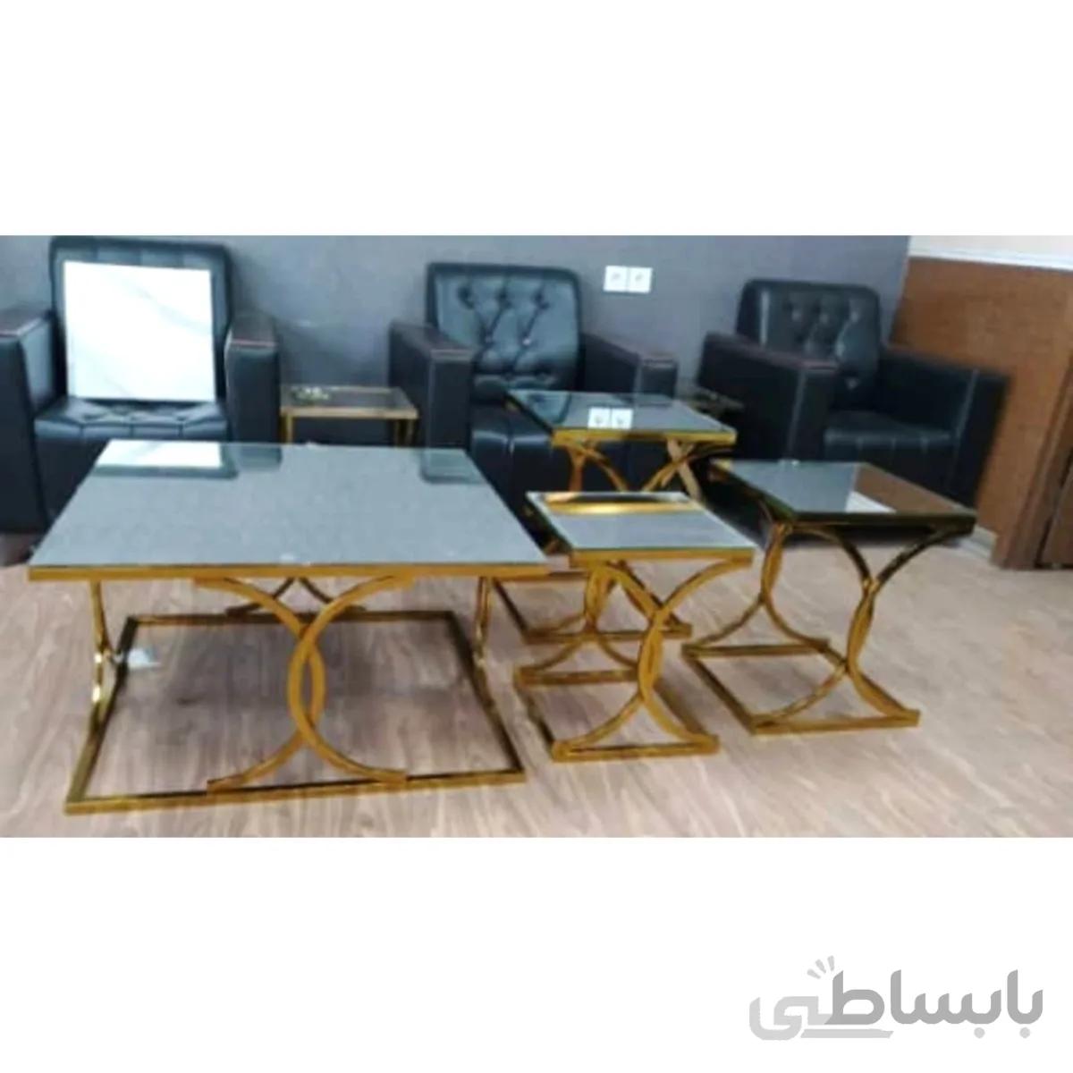 میز جلومبلی عسلی فلزی مدل C