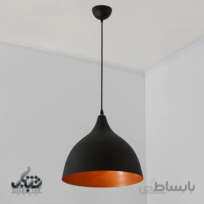 لوستر آویز تک شعله مدرن قطر 35 مشکی کد 887 SHJ