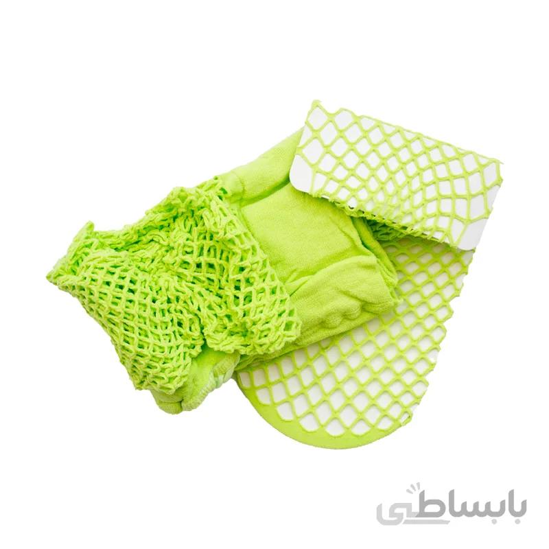 جوراب شلواری فیش نت سبز