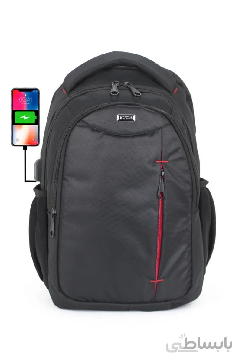 Case Club کوله پشتی لپ تاپ با پایه USB 15.6 اینچی پارچه ضد آب ضربه گیر