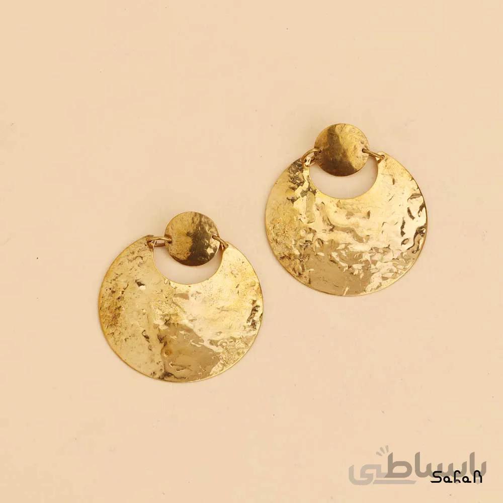 گوشواره هندی تخته ایی برنجی پولکی