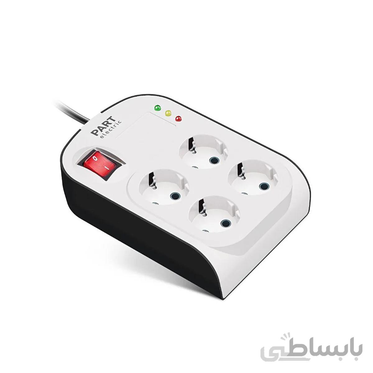 محافظ برق 4 راهی ارتدار پارت الکتریک(آنالوگ کامپیوتر) با کابل 5متری ا Part Electric four-Way Analog Power protection