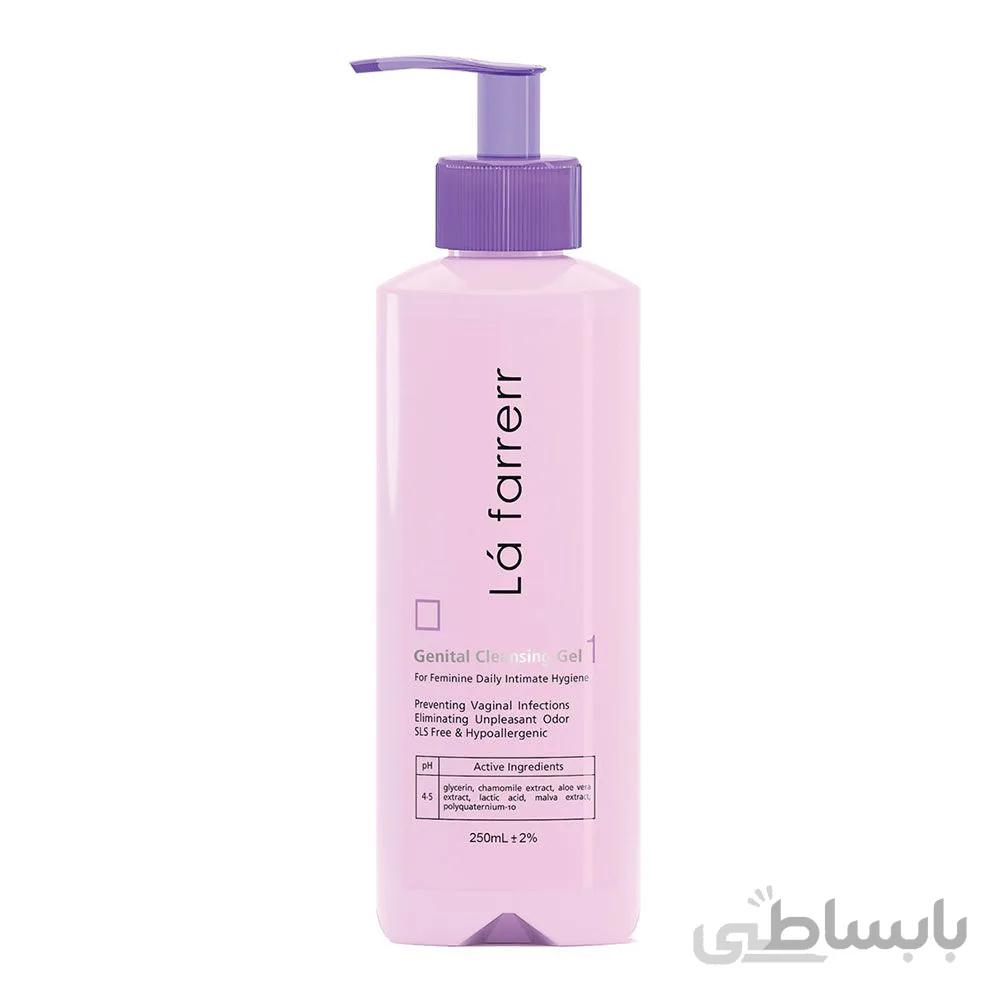 ژل بهداشتی بانوان مناسب برای دوشیزگان و بانوان Lafarrerr 250ml ا Lafarrerr Genital Cleansing Gel 1 For Feminine Daily 250ml